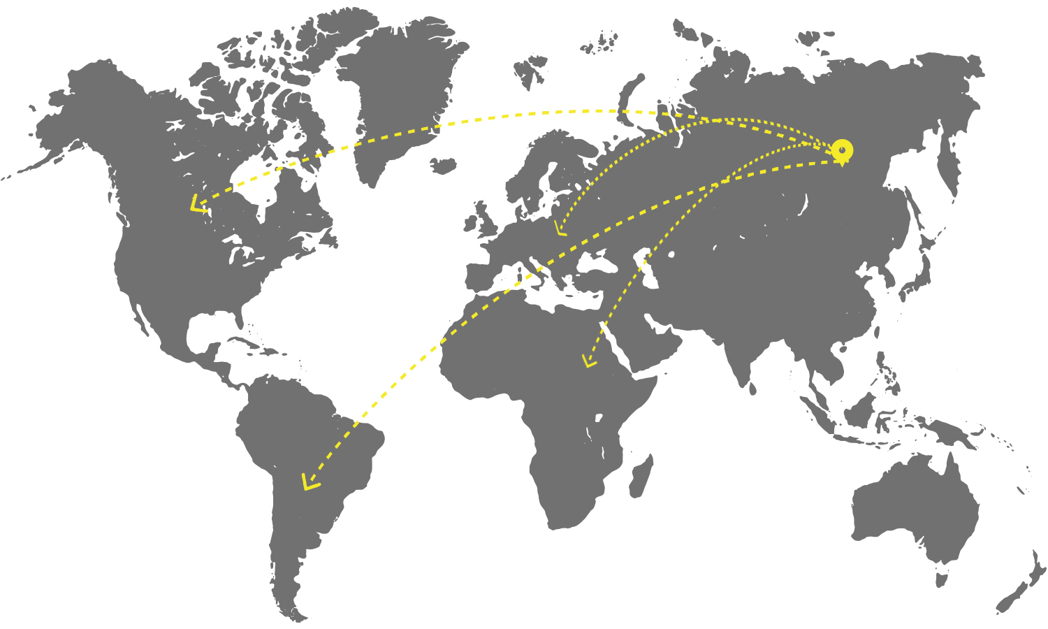 Atlander global sales network map