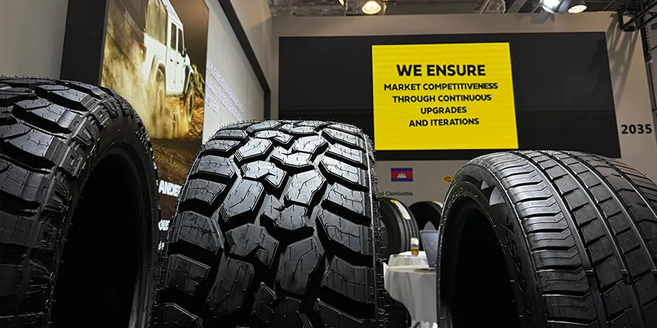 Atlander tyres at trade exhibition