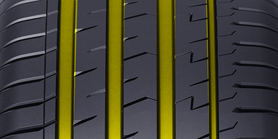 Wide longitudinal groove